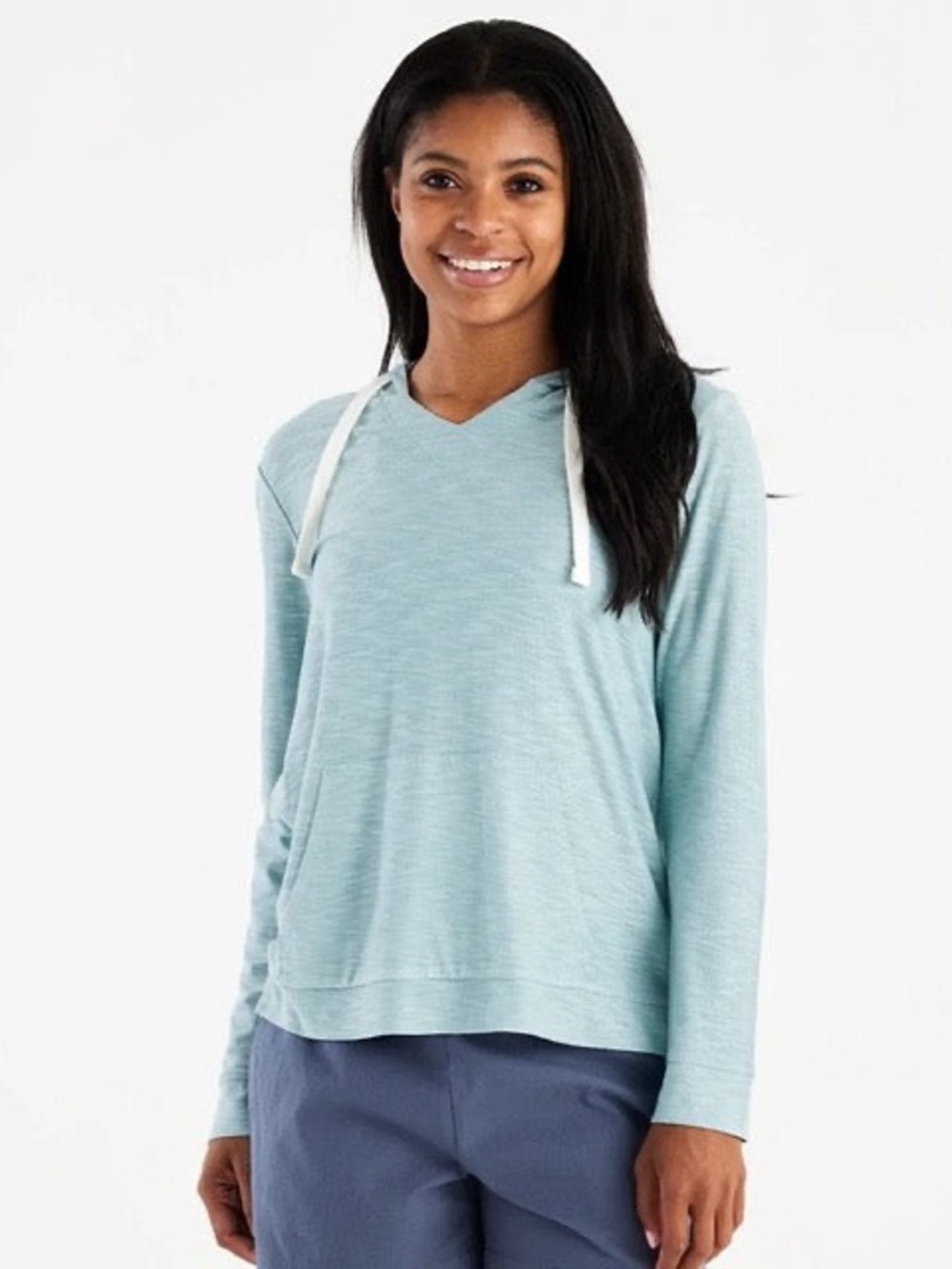 Free Fly Apparel Light Blue Hooded Pullover Sweatshirt
